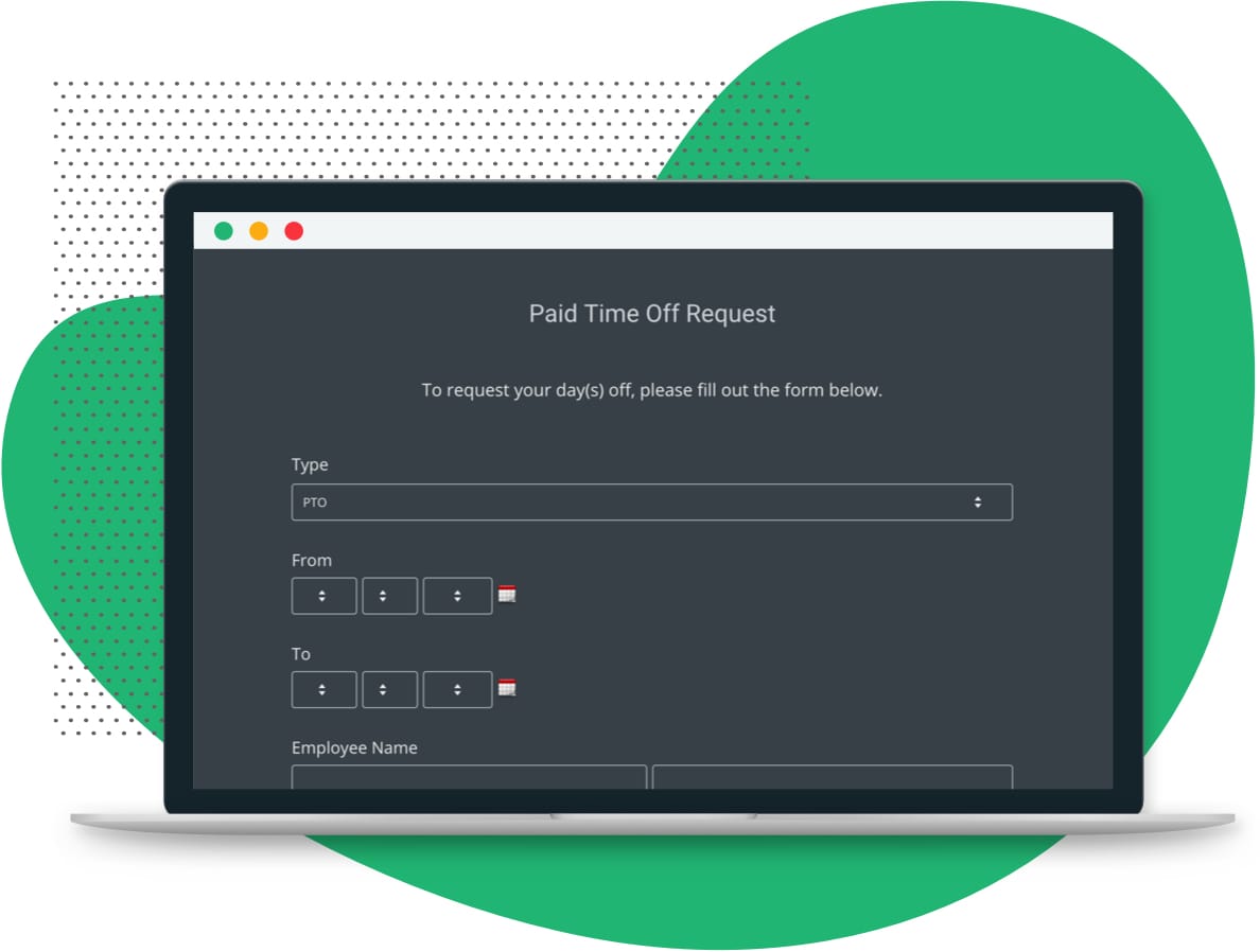 PTO Form Request | Template Formstack